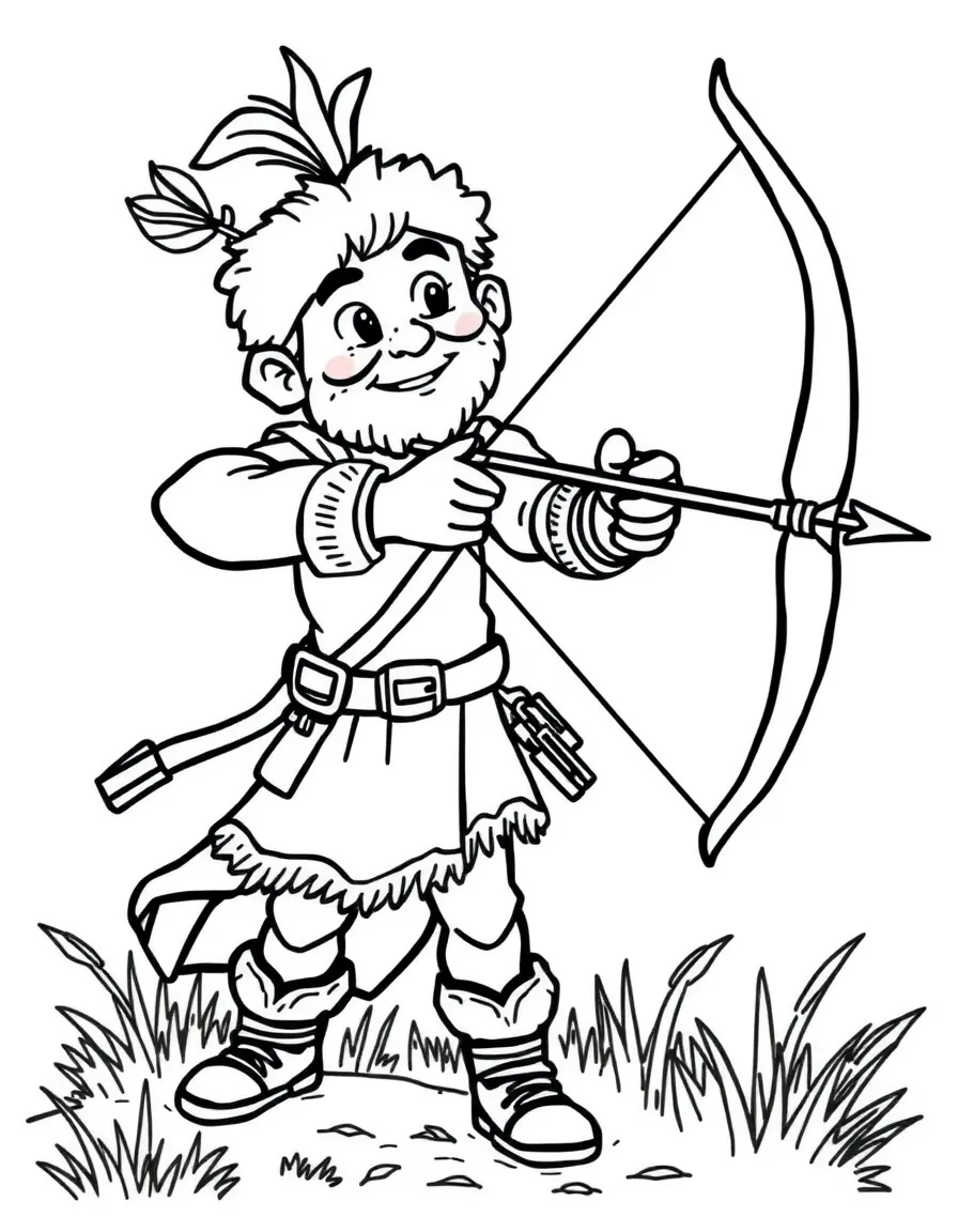 An archer shooting an arrow with a friendly message attached.