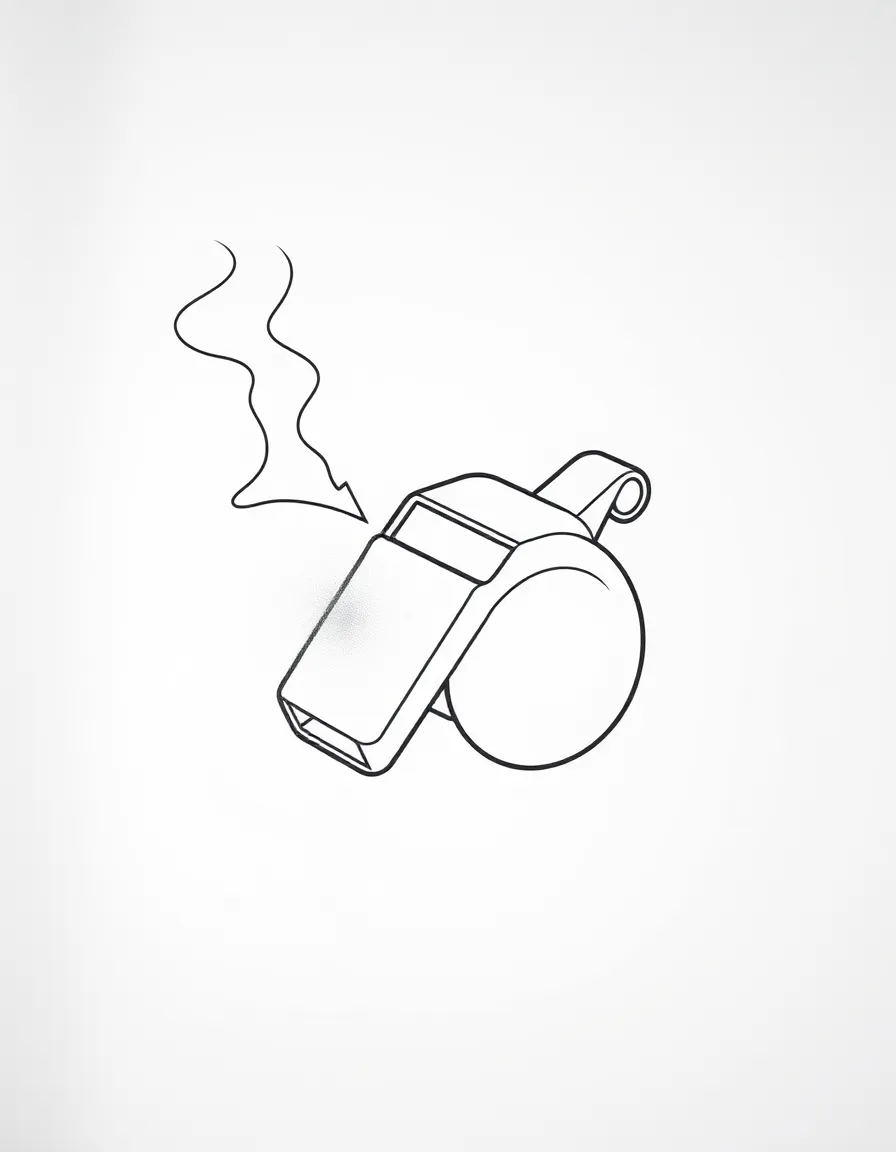 A whistle that lights up when blown.