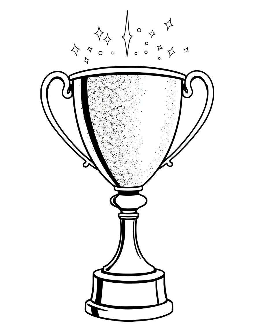 A trophy that sparkles with glitter.
