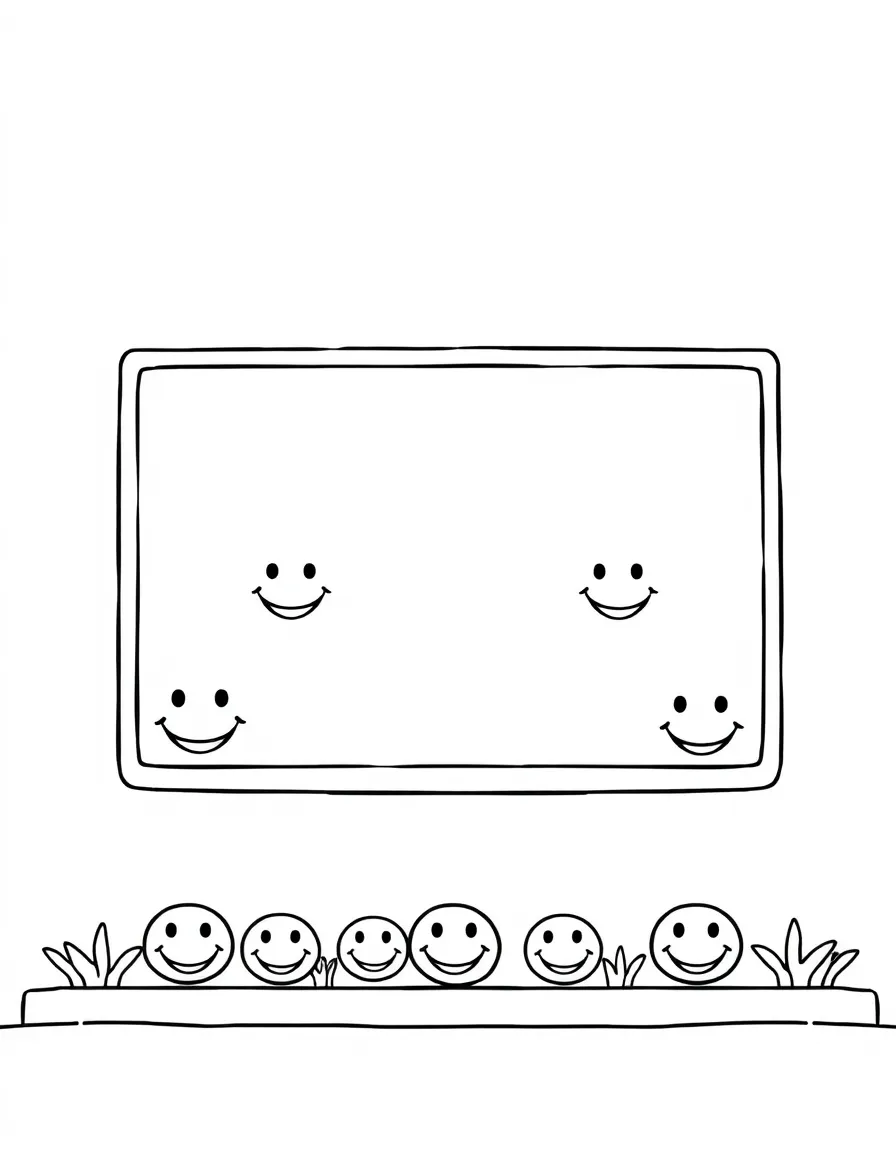 A scoreboard showing only happy faces.