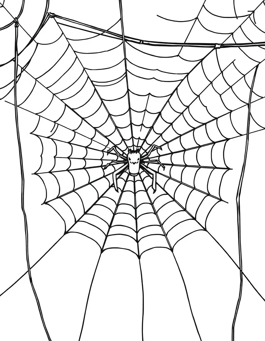A net made of happy spiderwebs.