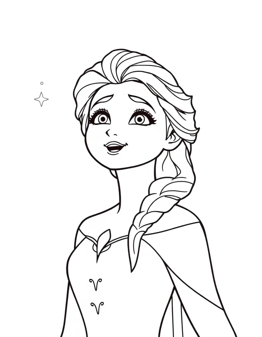Elsa singing "Let It Go," empowered and confident.