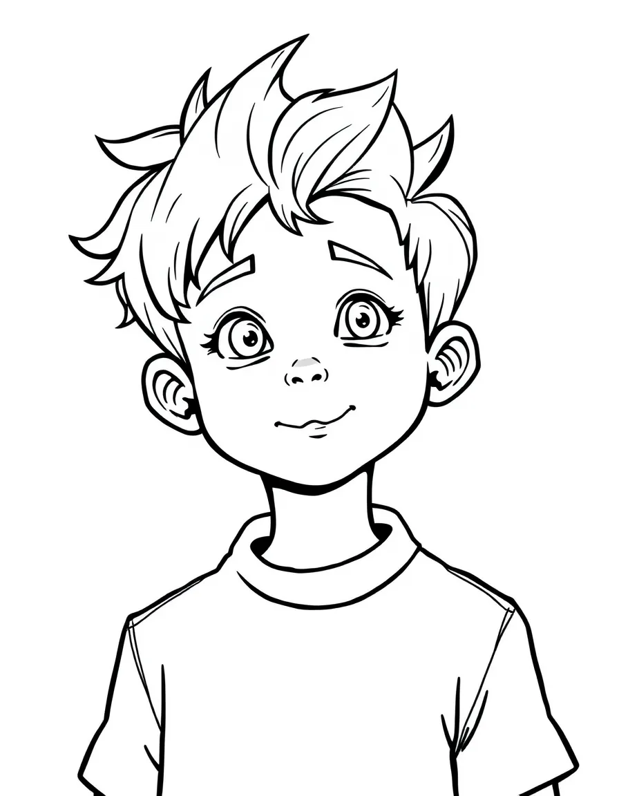 A boy with a flat top.