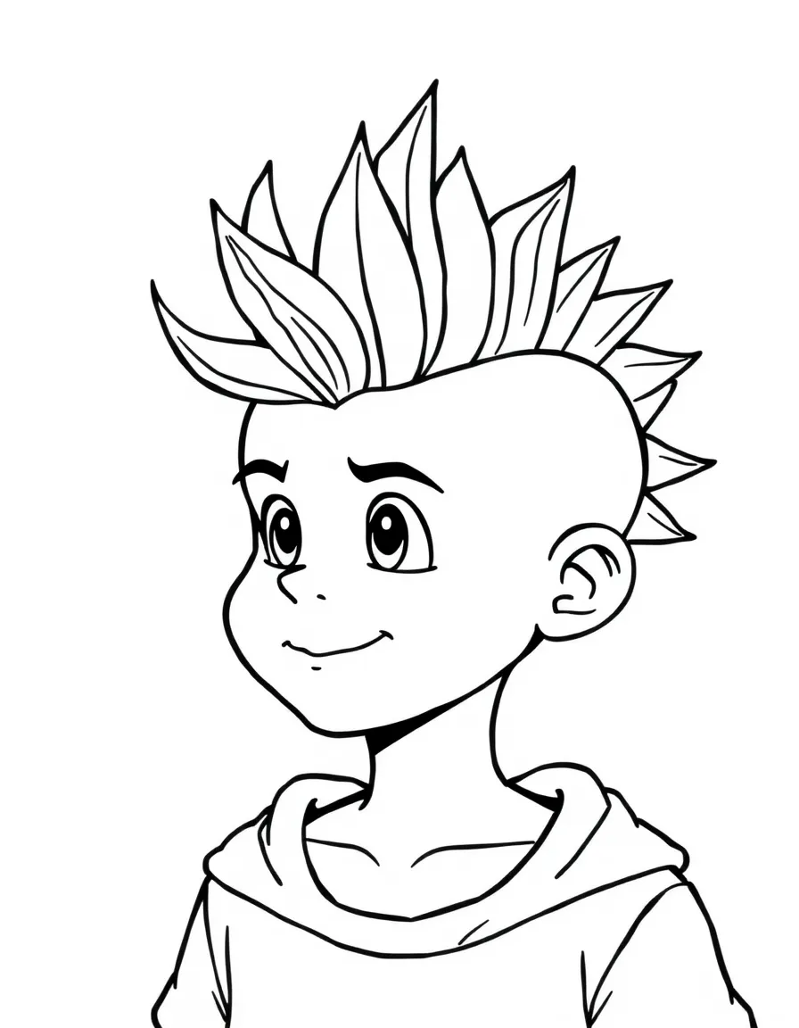 A boy with a mohawk (small and kid-friendly).