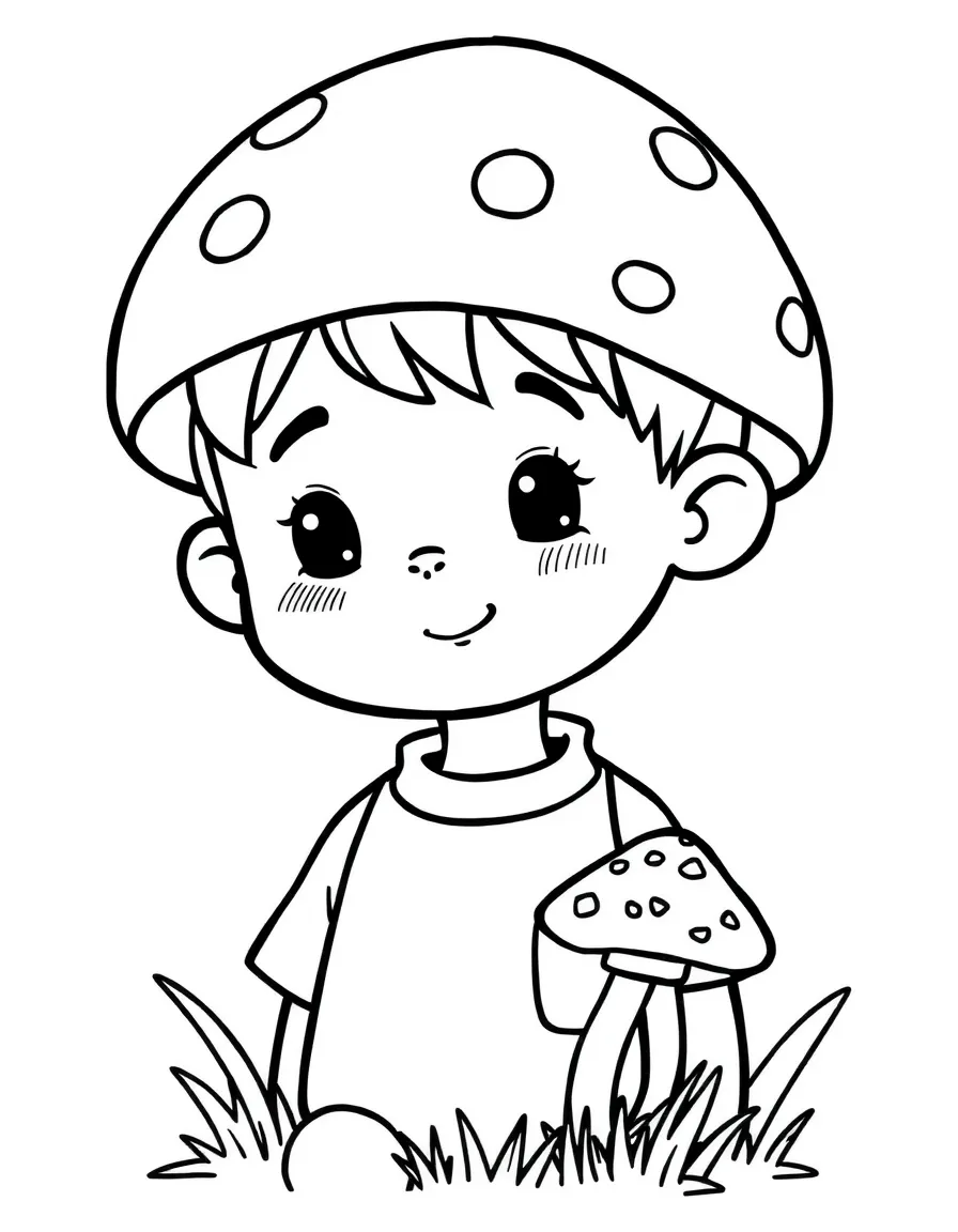 A boy with a simple mushroom cut, neatly styled.