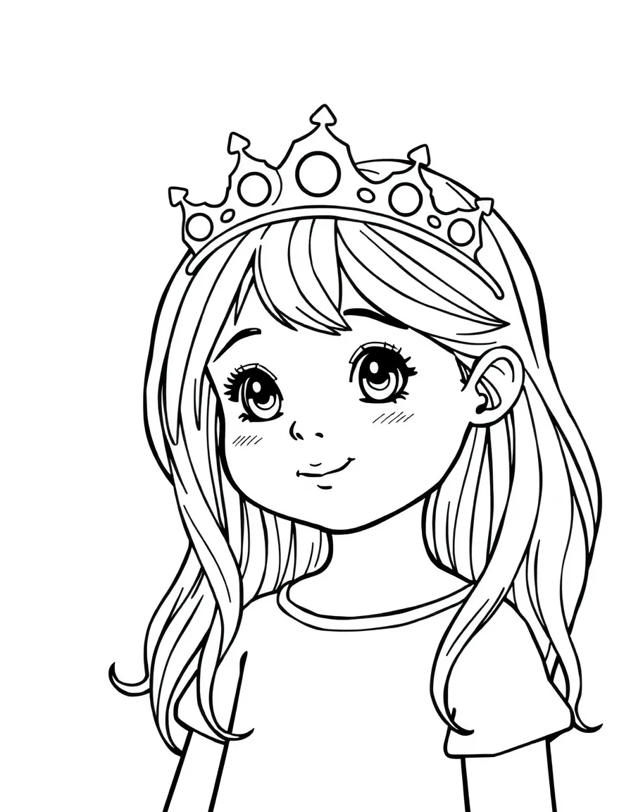 A child with hair in a simple fairy crown.