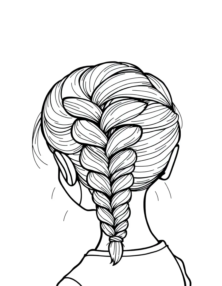 A girl with hair in a simple braided double bun.