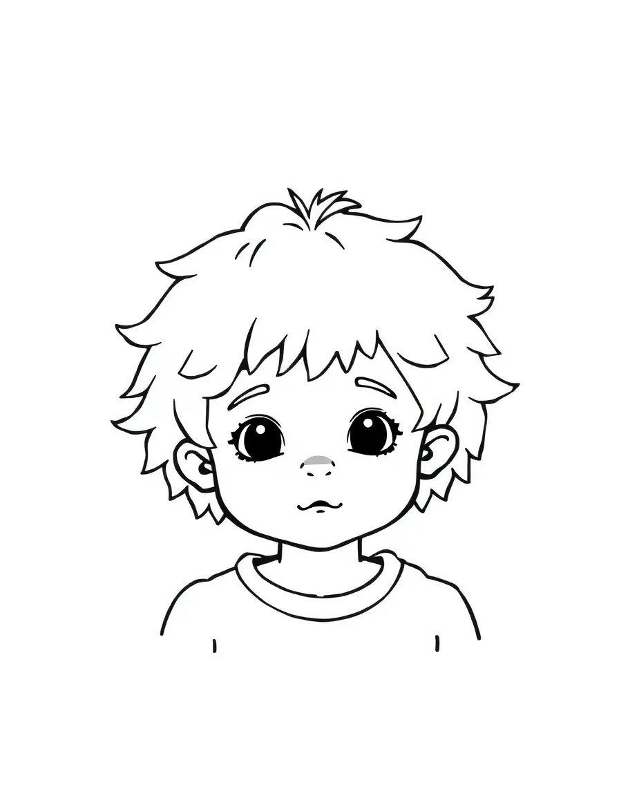 A child with hair in a simple yellow chicken wig.