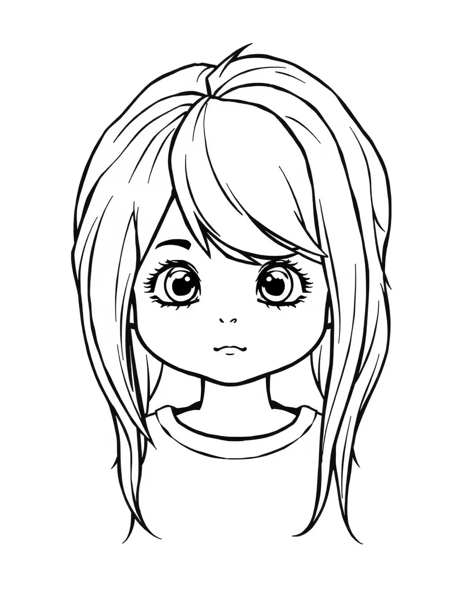 A child with hair in a simple black spider wig.