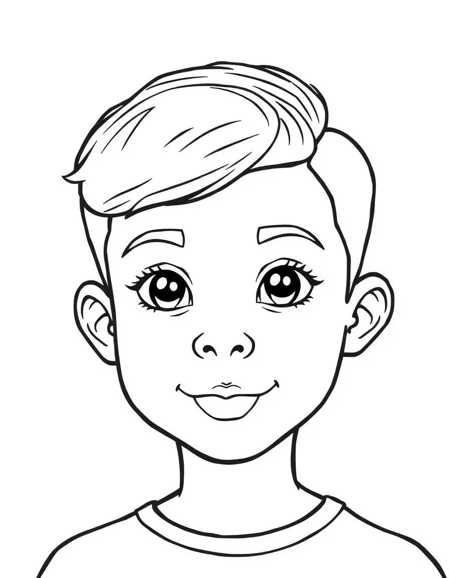 A boy with a simple comb-over, short and sweet.