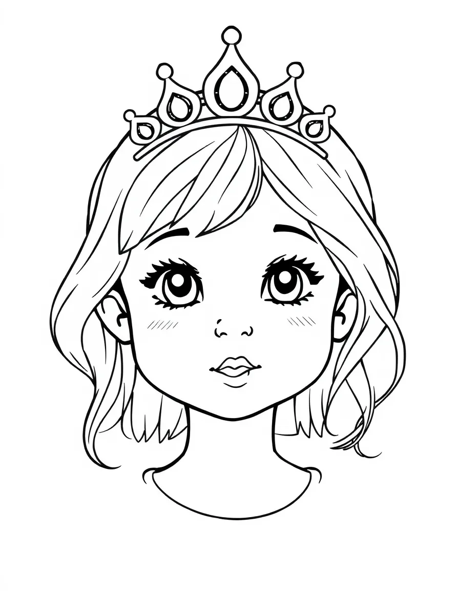 A child with hair in a simple pink tiara.