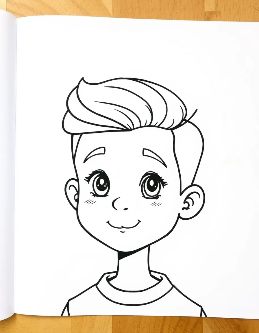 A boy with a simple comb-over, short and sweet.