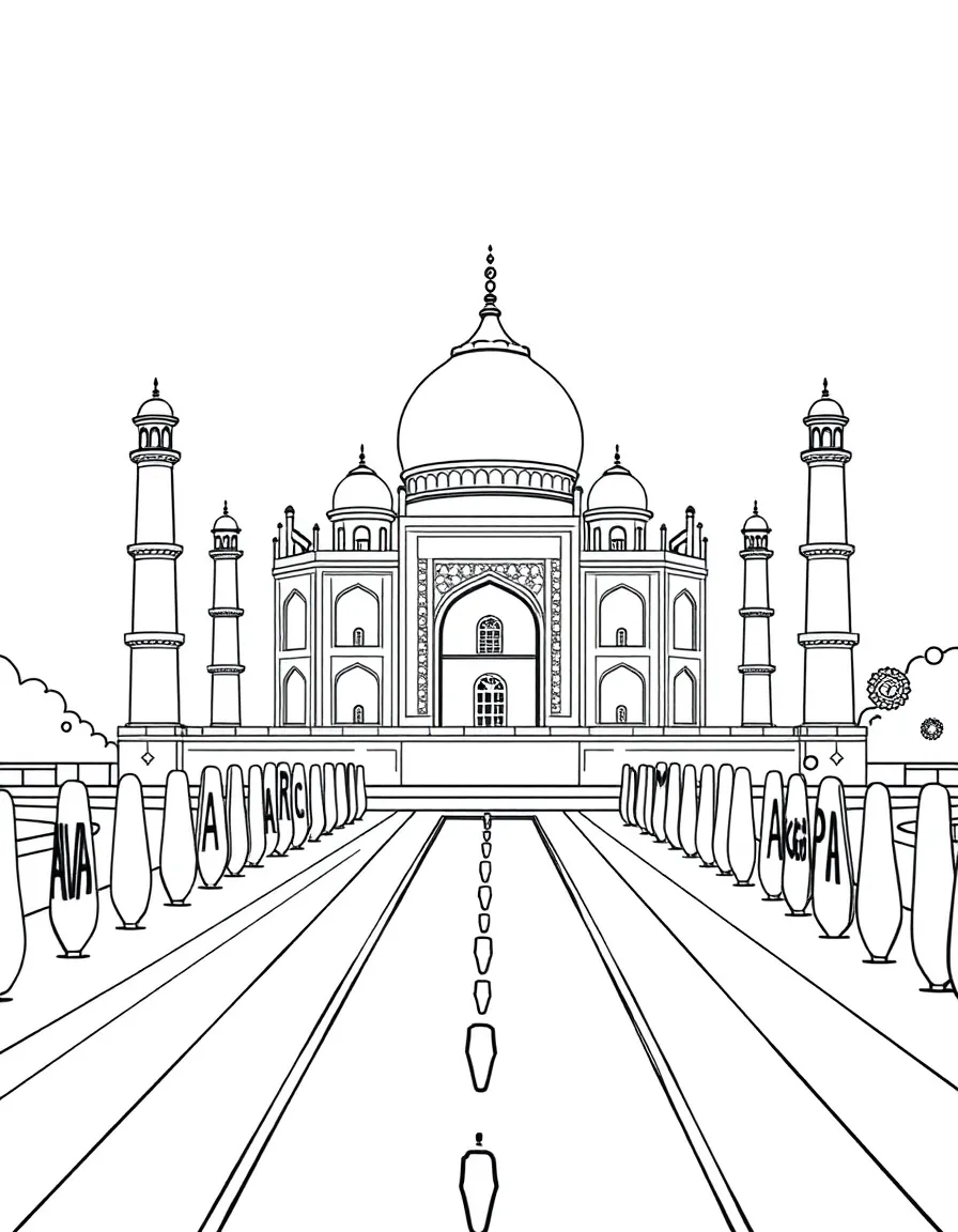 The Taj Mahal in India with its beautiful white marble and tranquil gardens.