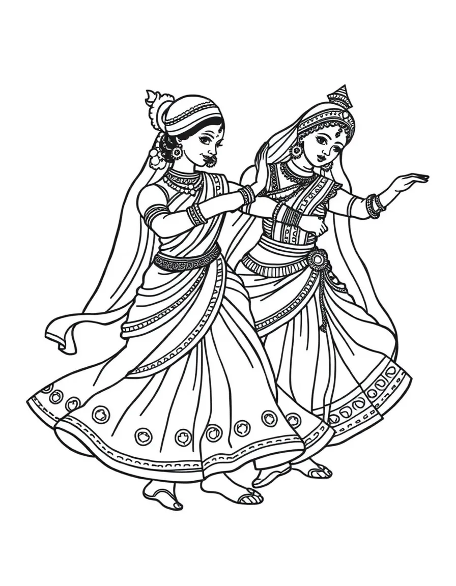 A traditional Indian dance with dancers in intricate costumes and graceful movements.
