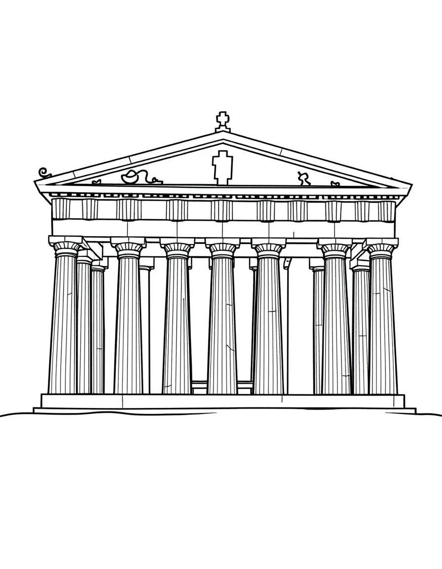 The Parthenon in Athens, Greece, with ancient columns.