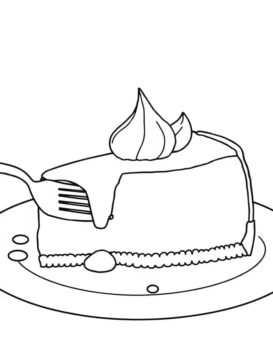 A delicious New York-style cheesecake being enjoyed.