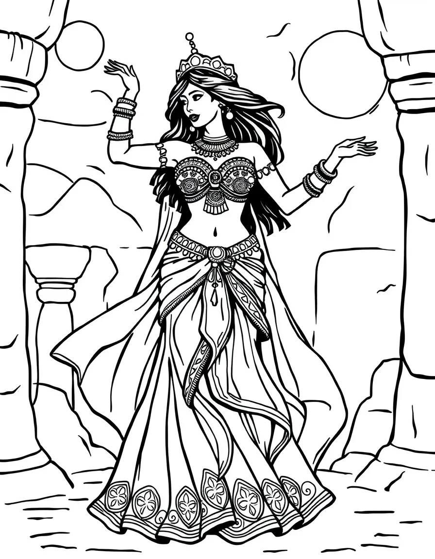 A traditional belly dancer performing in Egypt.