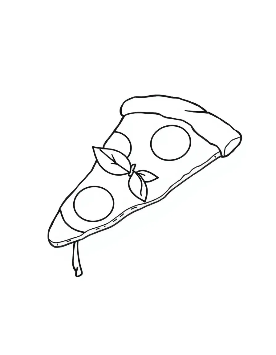 A delicious slice of Margherita pizza in Italy.