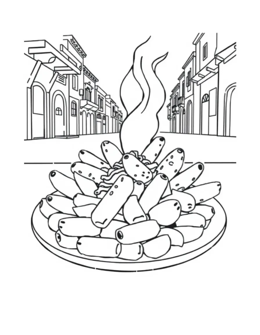 A delicious plate of patatas bravas in Spain.