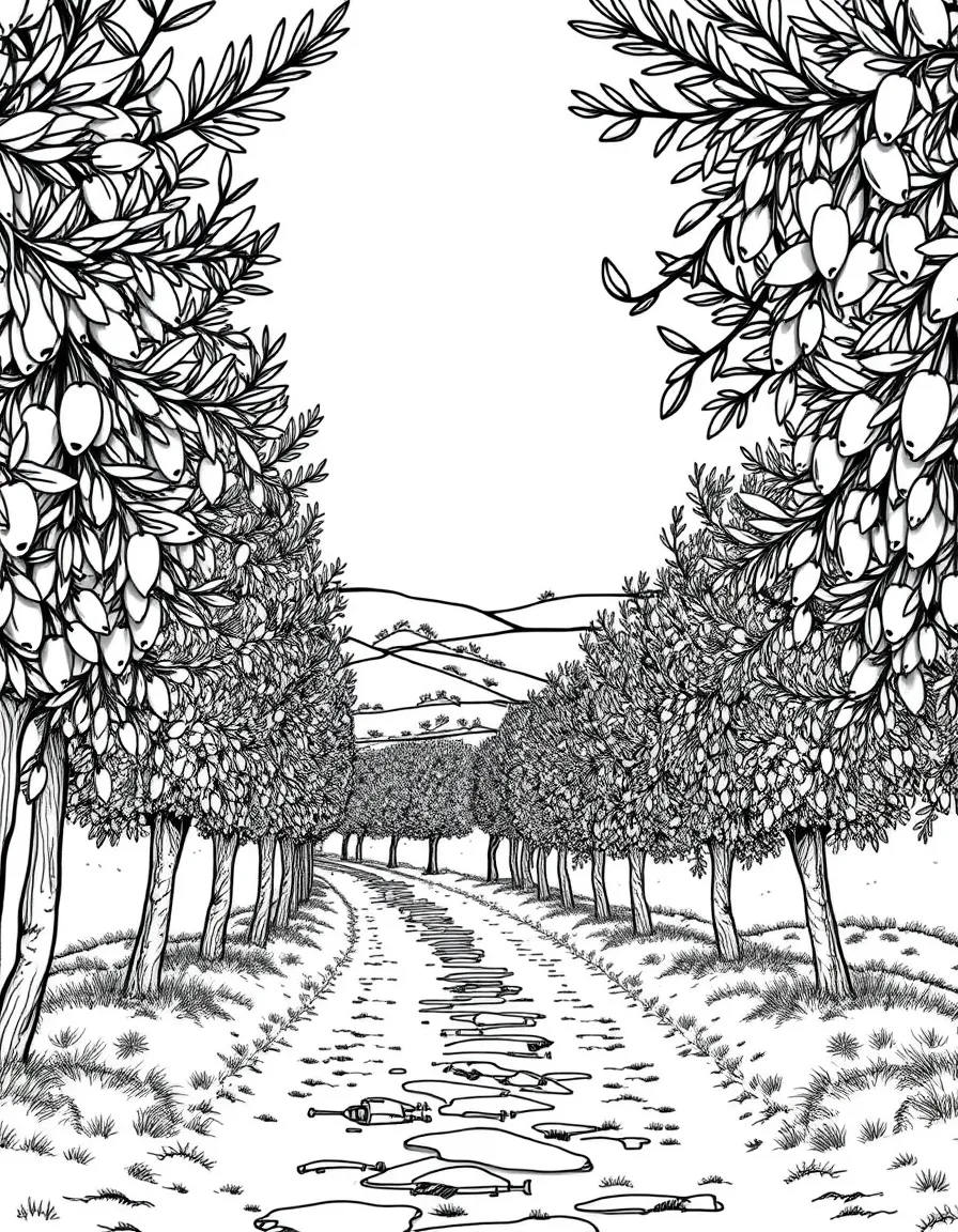A peaceful stroll through a Spanish olive grove.