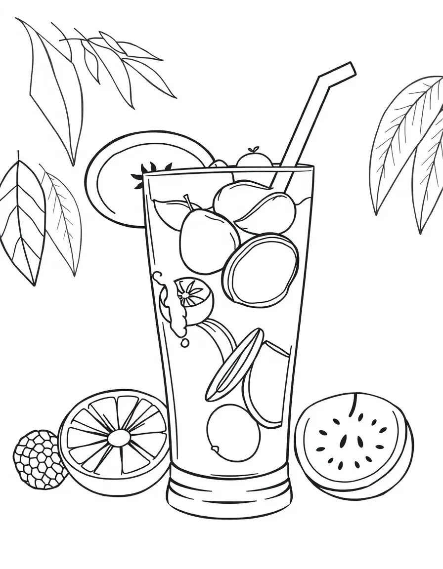 A delicious agua fresca (fruit drink) being enjoyed in Mexico.
