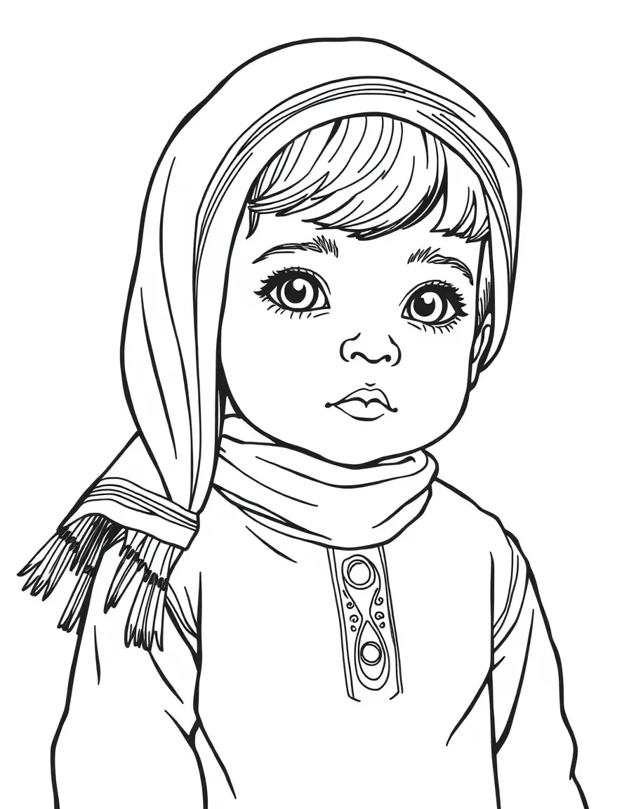 An Afghan child, in a plain perahan tunban, looking resilient.