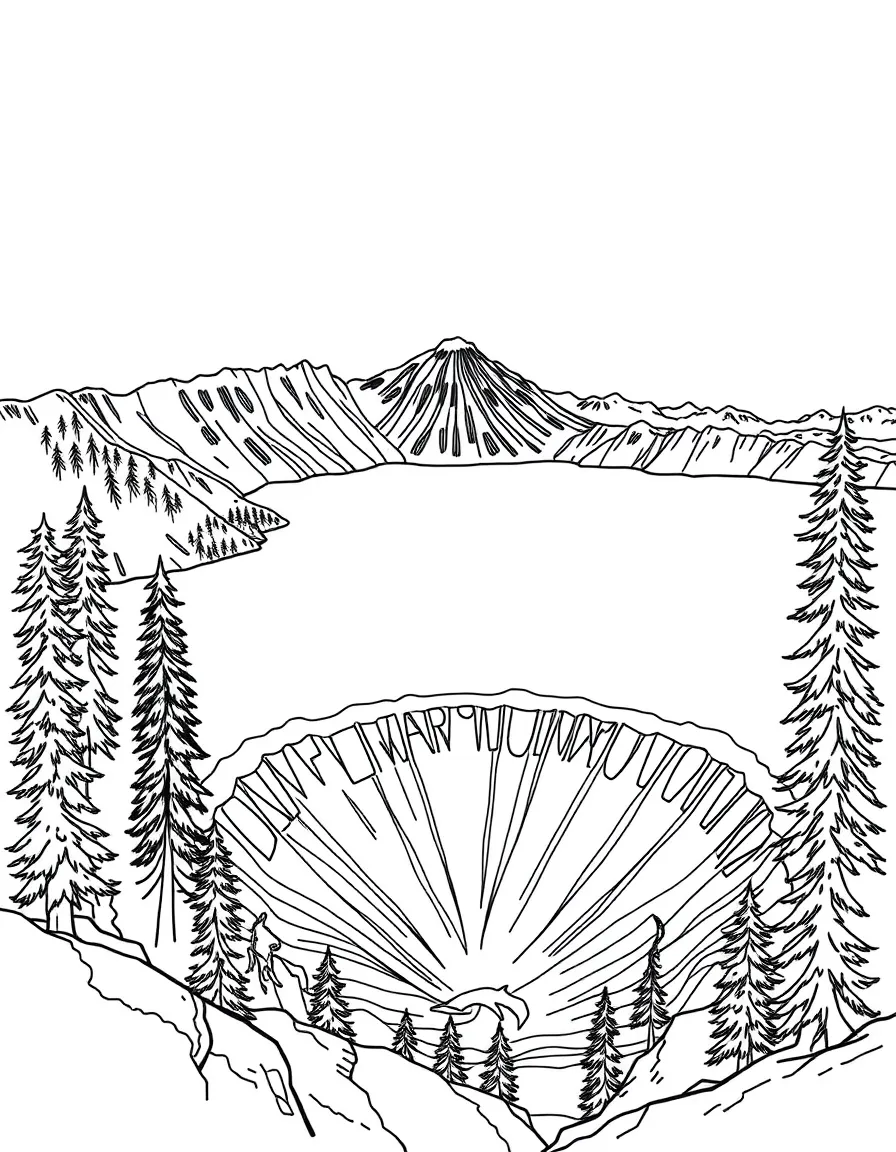 Crater Lake National Park with Oregon Cascade mountains, Wizard Island boat tours, Pacific Northwest wildlife, and volcanic caldera cross-sections