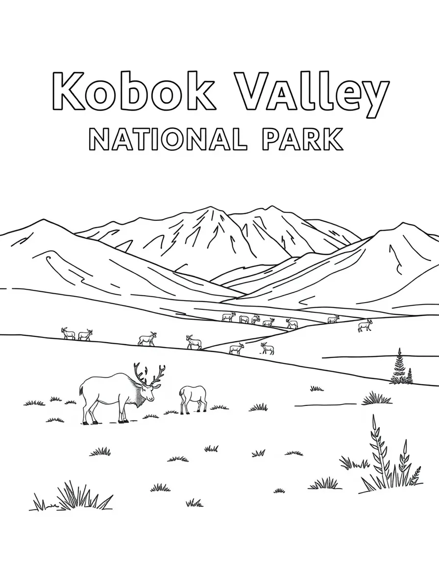 Kobuk Valley National Park with Alaska caribou migrations, Great Kobuk Sand Dunes, Inupiat Eskimo culture, and Arctic wilderness survival