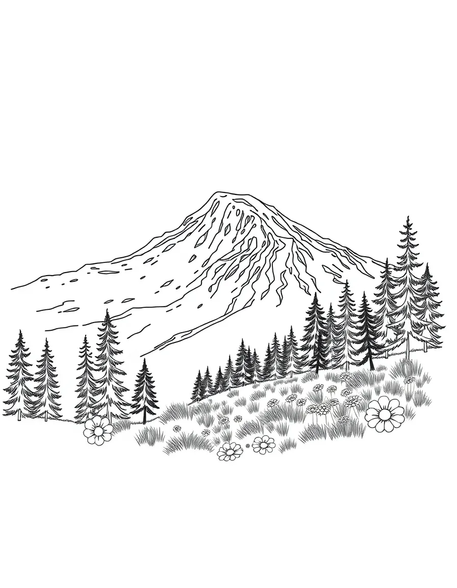 Mount Rainier National Park with Washington alpine wildflowers, Paradise meadow hiking, Cascade volcano geology, and Pacific Northwest camping