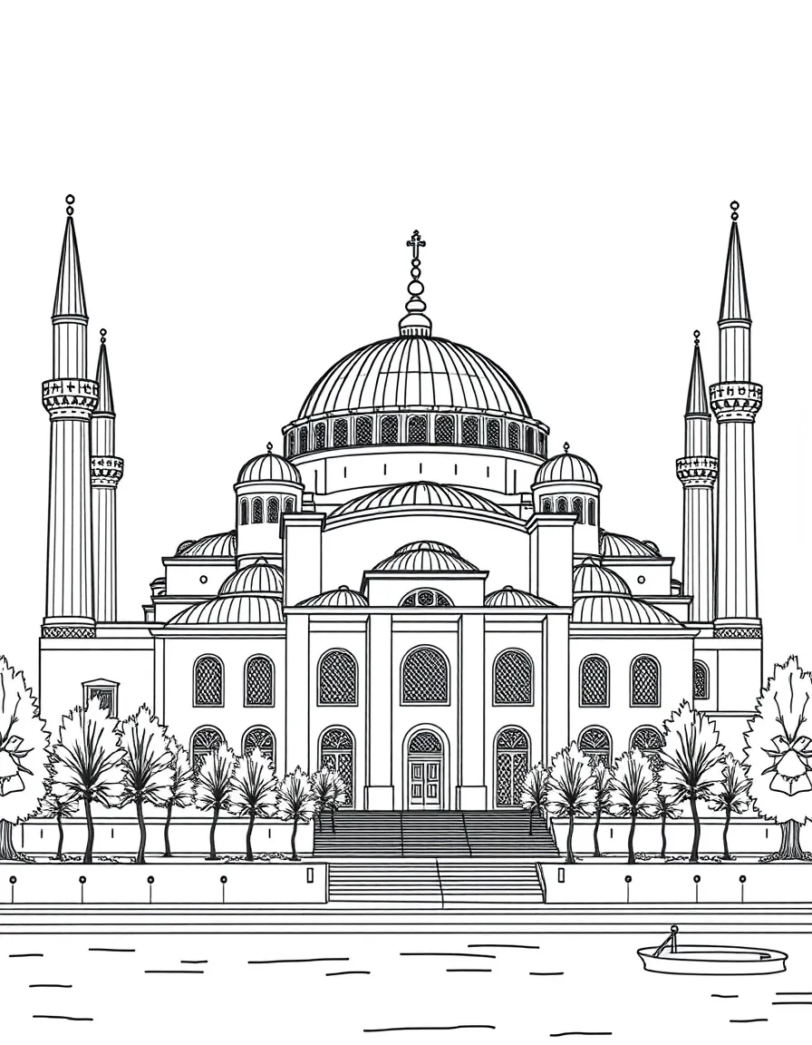 The Ayasofya (Hagia Sophia) with Istanbul Byzantine architecture, Ottoman mosque conversions, Turkish cultural heritage, and Bosphorus Strait views