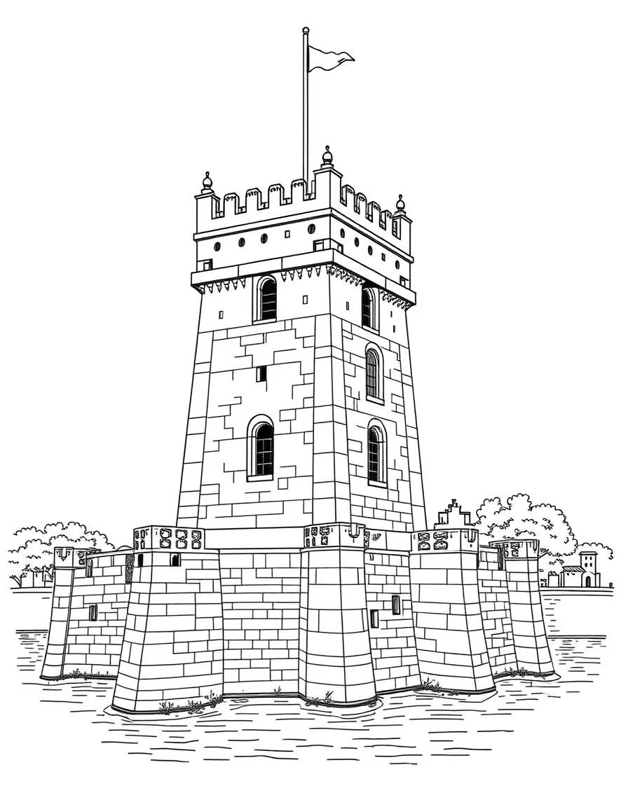 The Belem Tower with Portuguese Age of Exploration, Lisbon Tagus River defenses, Manueline architectural style, and maritime discovery history