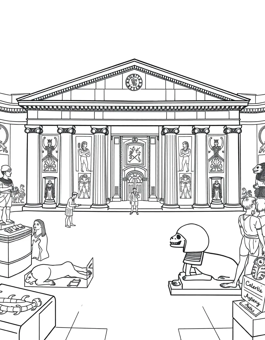 The British Museum with London world artifact collections, Rosetta Stone displays, Egyptian mummy galleries, and global cultural heritage