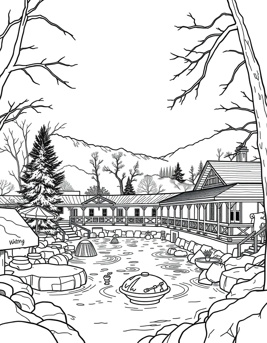 Hot Springs National Park with Arkansas thermal water therapy, historic bathhouse row, Ouachita Mountain springs, and 19th century spa culture