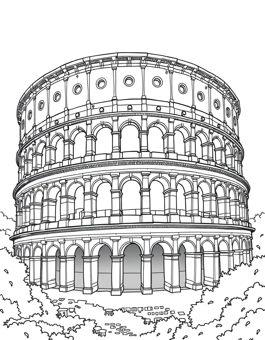 The Colosseum with Roman gladiatorial combat, ancient amphitheater engineering, Italian archaeological preservation, and imperial entertainment history
