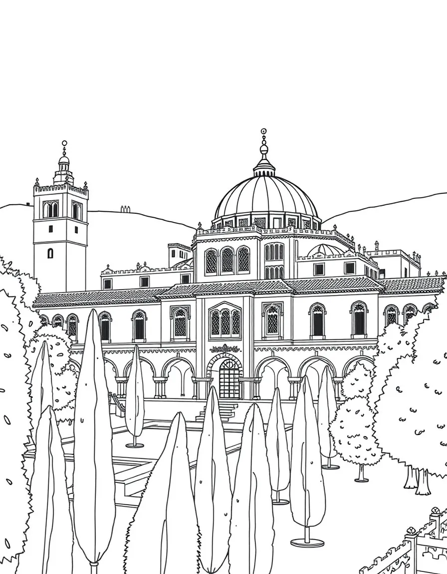 The Granada Alhambra with Spanish Moorish palace artistry, Nasrid dynasty architectural peak, Andalusian Islamic culture, and Reconquista historical transitions