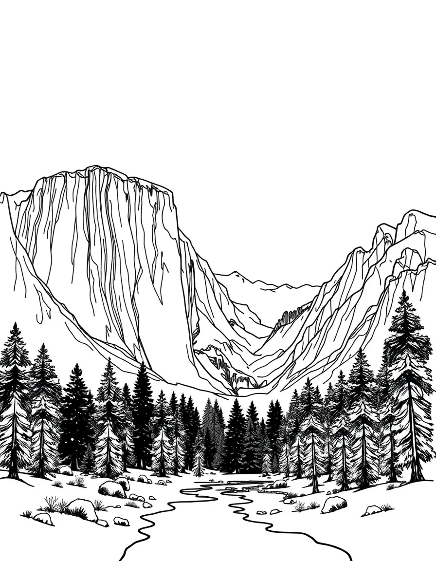Yosemite National Park with California granite monolith climbing, Ansel Adams photographic inspiration, Merced River valley carving, and Sierra Nevada wilderness