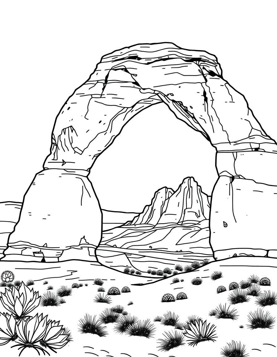 Arches National Park with Utah natural sandstone sculptures, Delicate Arch iconic hiking, Colorado Plateau erosion artistry, and desert wilderness camping