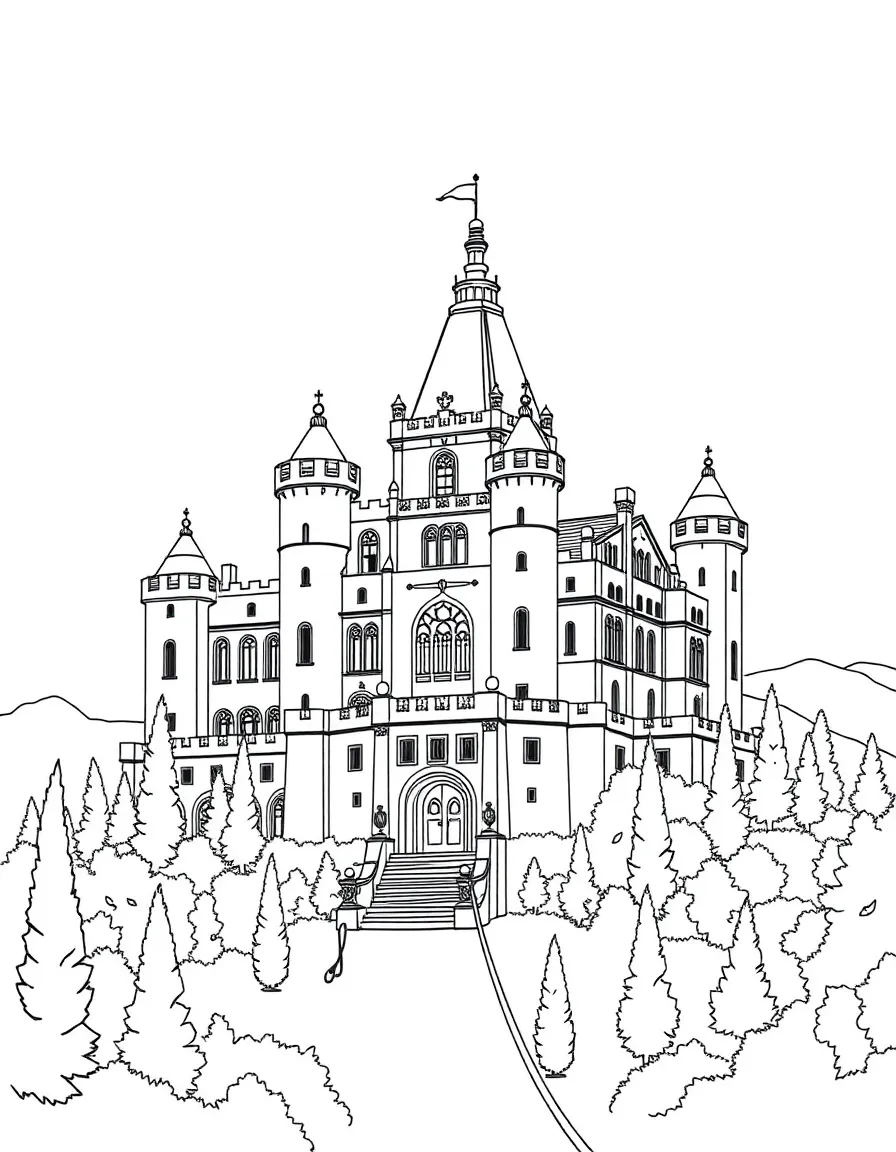 The Hearst Castle with California newspaper magnate excess, San Simeon hilltop estate, Mediterranean Revival architecture, and Gilded Age American wealth