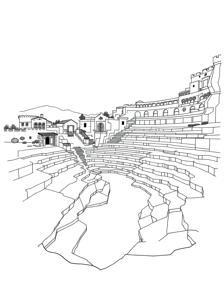 The Hierapolis-Pamukkale with Turkish thermal terrace formations, ancient Roman spa culture, calcium carbonate natural pools, and Anatolian cultural heritage