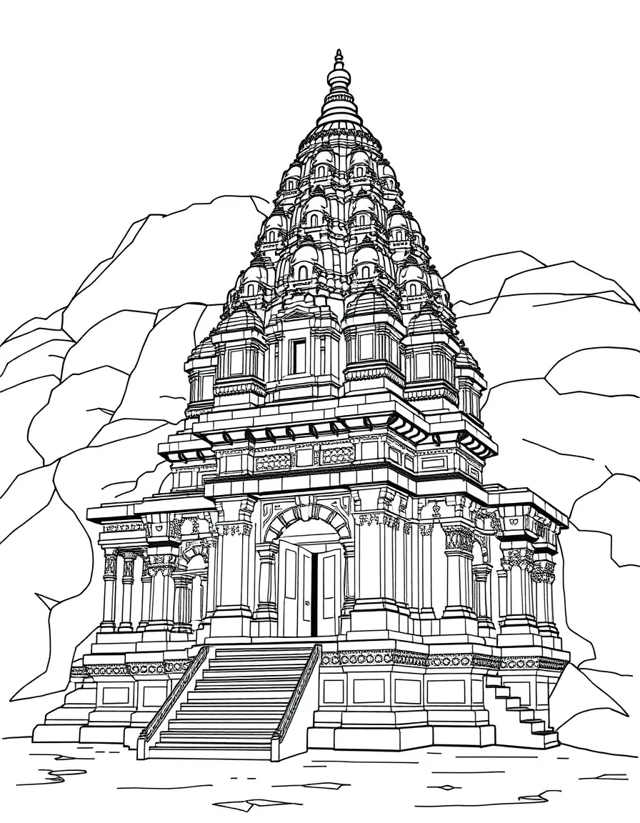 The Kailash Temple Ellora with Indian rock-cut architecture, Maharashtra medieval Hindu artistry, monolithic carving achievement, and Deccan Plateau cultural heritage