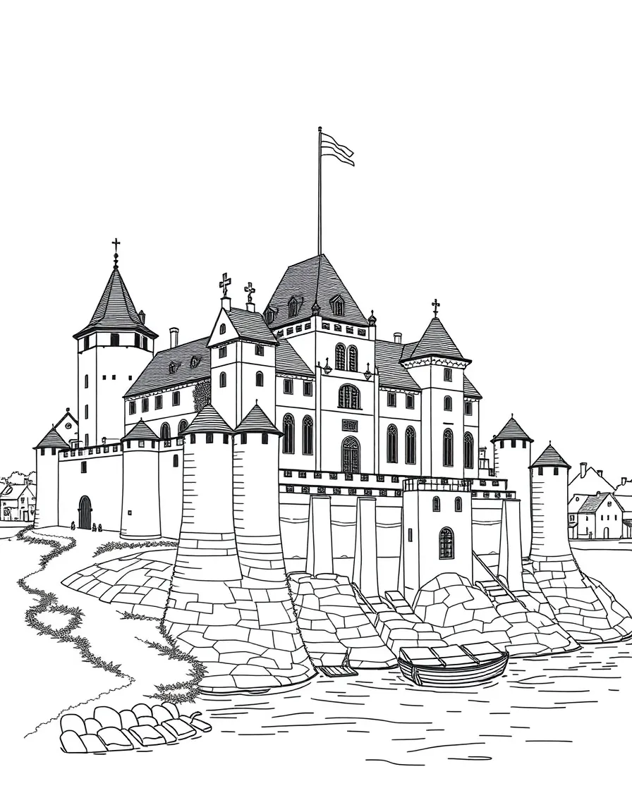 The Kronborg Castle with Danish Hamlet Shakespeare setting, Øresund Sound strategic position, Renaissance royal fortress, and Scandinavian maritime defense