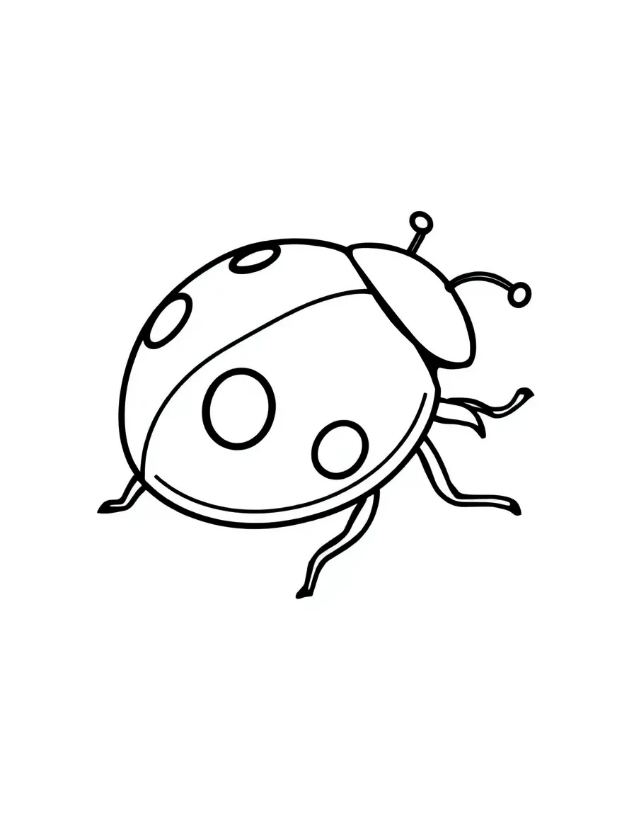 A ladybug with spots on its back.