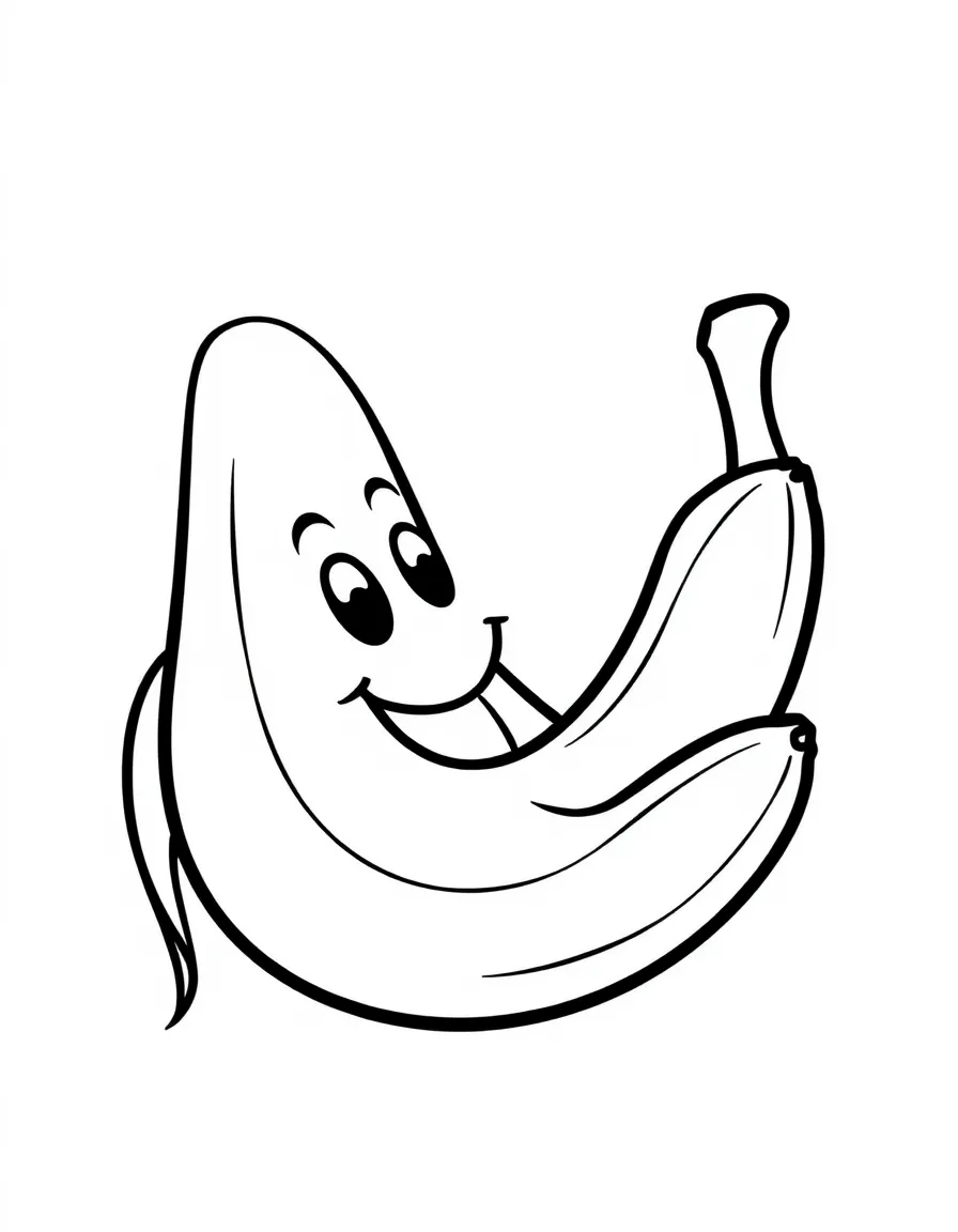 A banana with a happy face.
