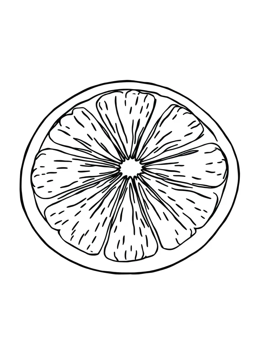 A juicy orange cut in half.