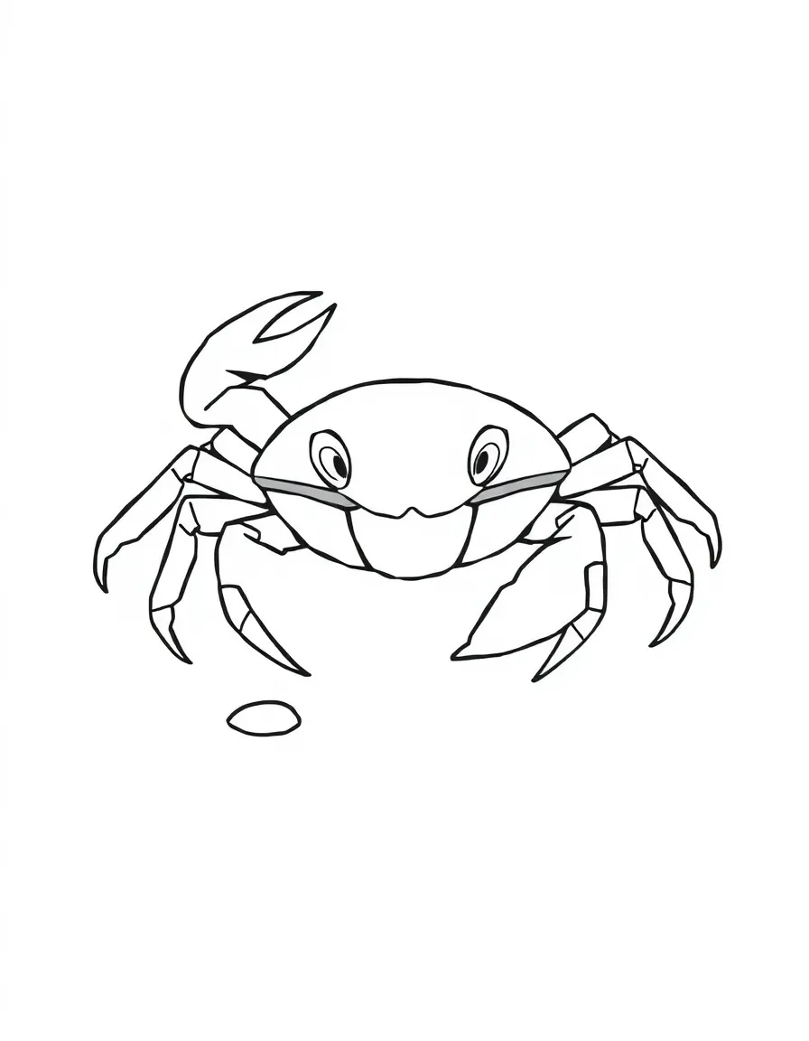 A little crab scuttling on the sand.