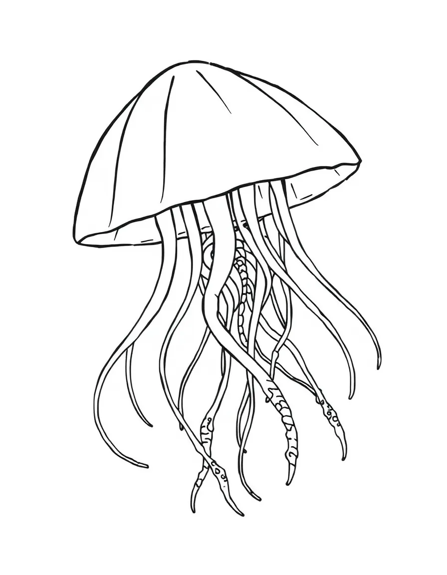 A jellyfish floating gently.