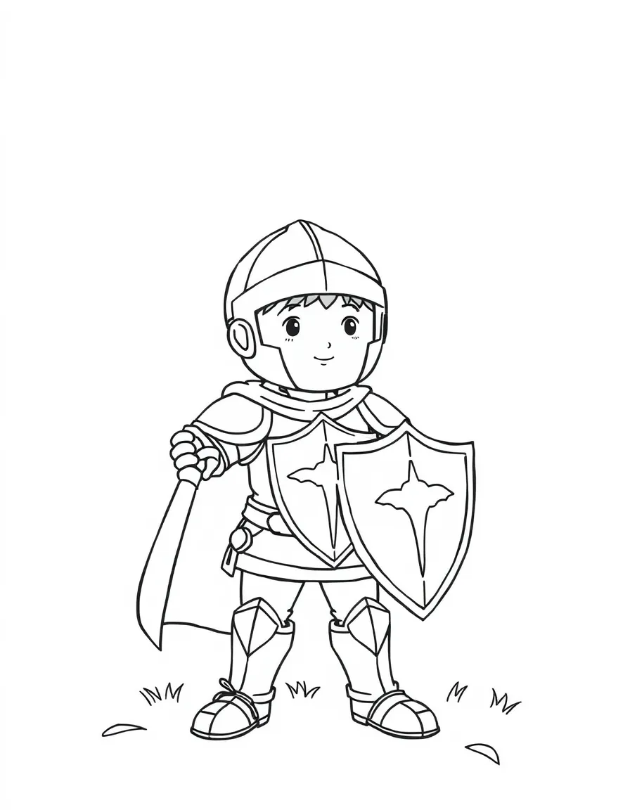 A little knight in shining armor.