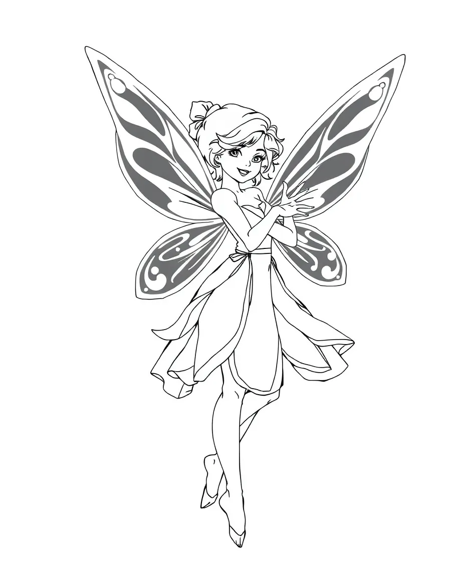 A fairy with sparkling wings.