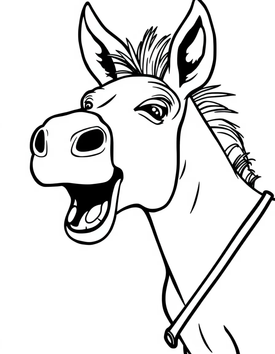 A donkey braying.