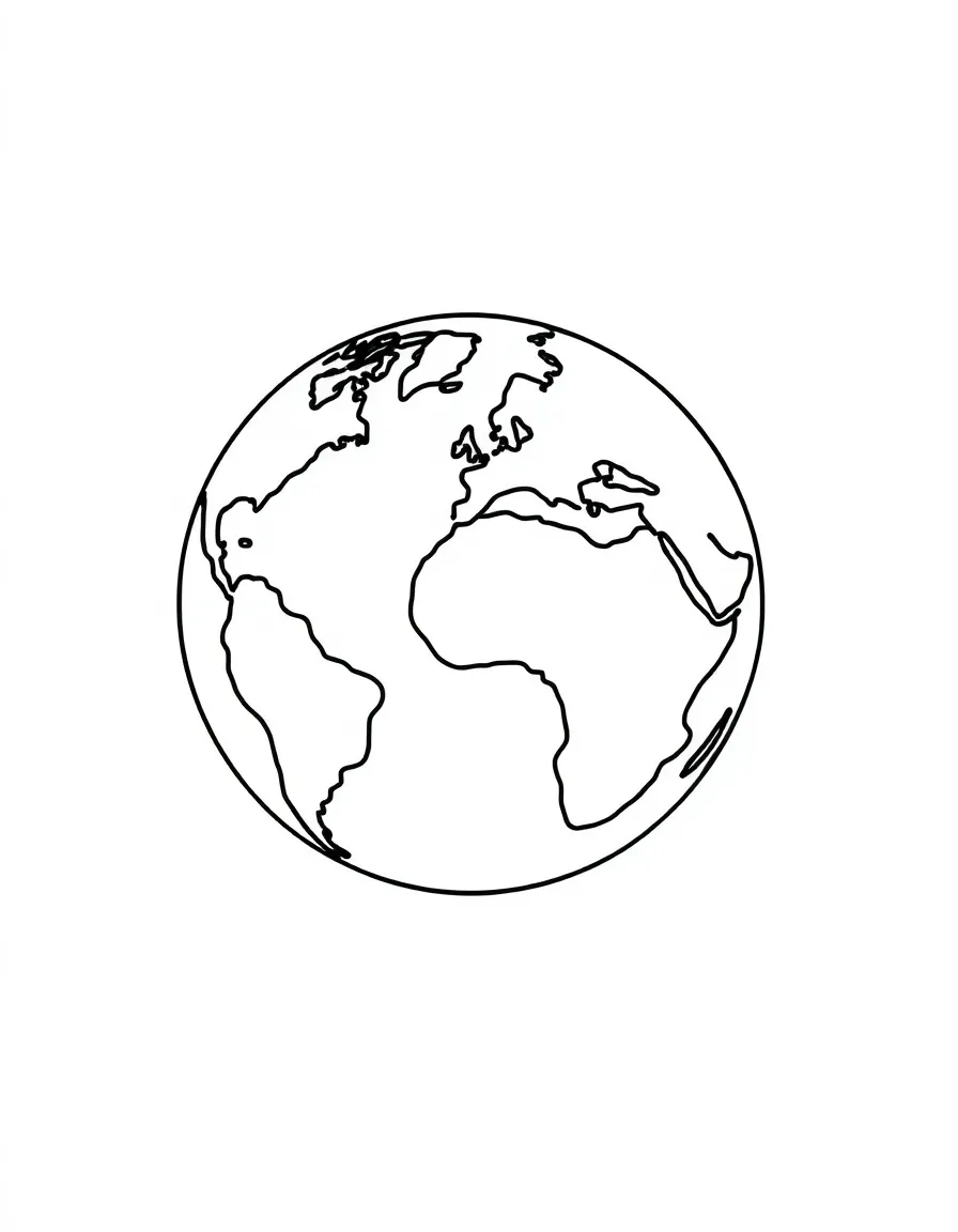 A globe showing continents.